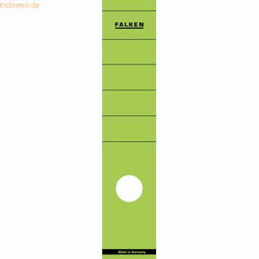 Falken Ordnerrückenschilder selbstklebend 60x290mm VE=10 Stück grün von Falken