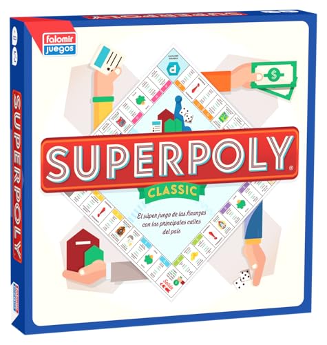 FALOMIR Superpoly, Brettspiel, klassisch, Mehrfarbig (646375) von Falomir