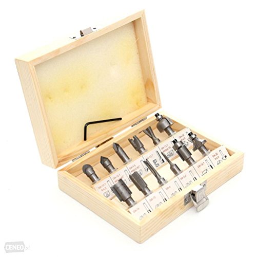 Falon Tech Oberfräsen Fräsen Set 12-Teilig im Holzkoffer Schaft Ø 8mm FT1212 Falon Tech Oberfräsen Fräsen Set 12-Teilig im Holzkoffer Schaft Ø 8mm FT1212 von Falon-Tech