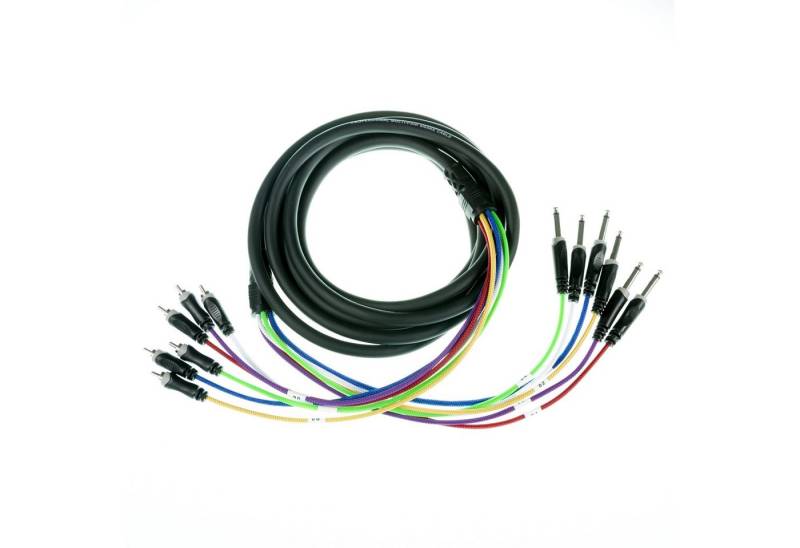 Fame Audio Audio-Kabel, Multicore-Kabel, 6-fach, Schwarz, Monoklinke, Cinch male, PVC Mantel von Fame Audio