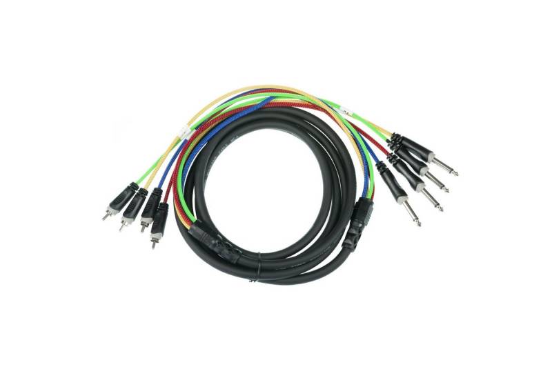 Fame Audio Audio-Kabel, Multicorekabel, 4-fach, 6,3mm Monoklinke, Cinch Male, Schwarz von Fame Audio