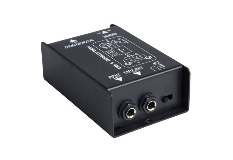 Fame Audio Audio-Wandler, (DI-1 Passive DI Box Hochohmiger Klinkeneingang Symmetrischer XLR und Klinkenausgang Ground-Lift PAD Schalter Robustes Metallgehäuse Ideal für Recording und Live Bühnenperformance, Zubehör, DI-Boxen), Passive DI Box, DI-1, Hochohmiger Klinkeneingang, Symmetrischer XLR von Fame Audio