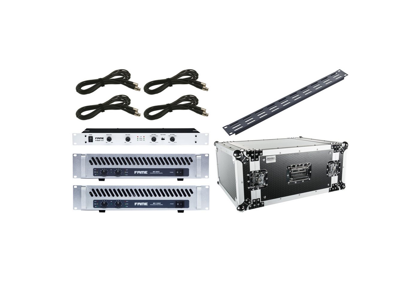 Fame Audio Endverstärker (Amp Rack II - 2-Kanal Endstufe-Set) von Fame Audio