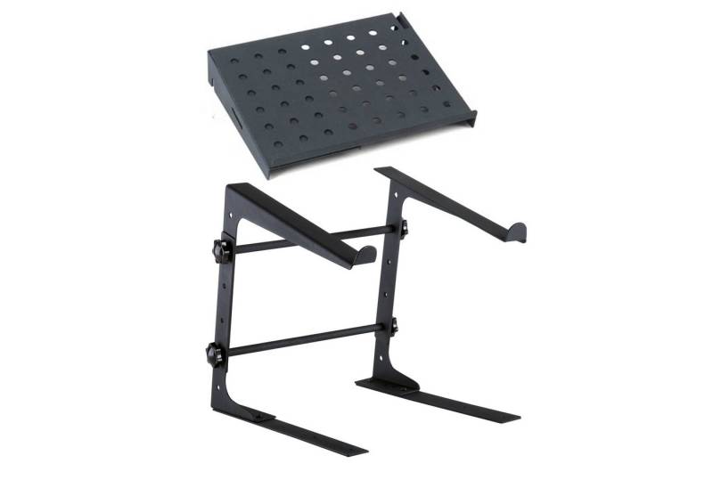Fame Audio Laptop-Ständer, (Laptop Stand und Tray Set Schwarz LS-1 DJE108, DJ-Möbel, Laptop Stands, Laptop Stand, Tray Set, Schwarz, LS-1, DJE108) von Fame Audio