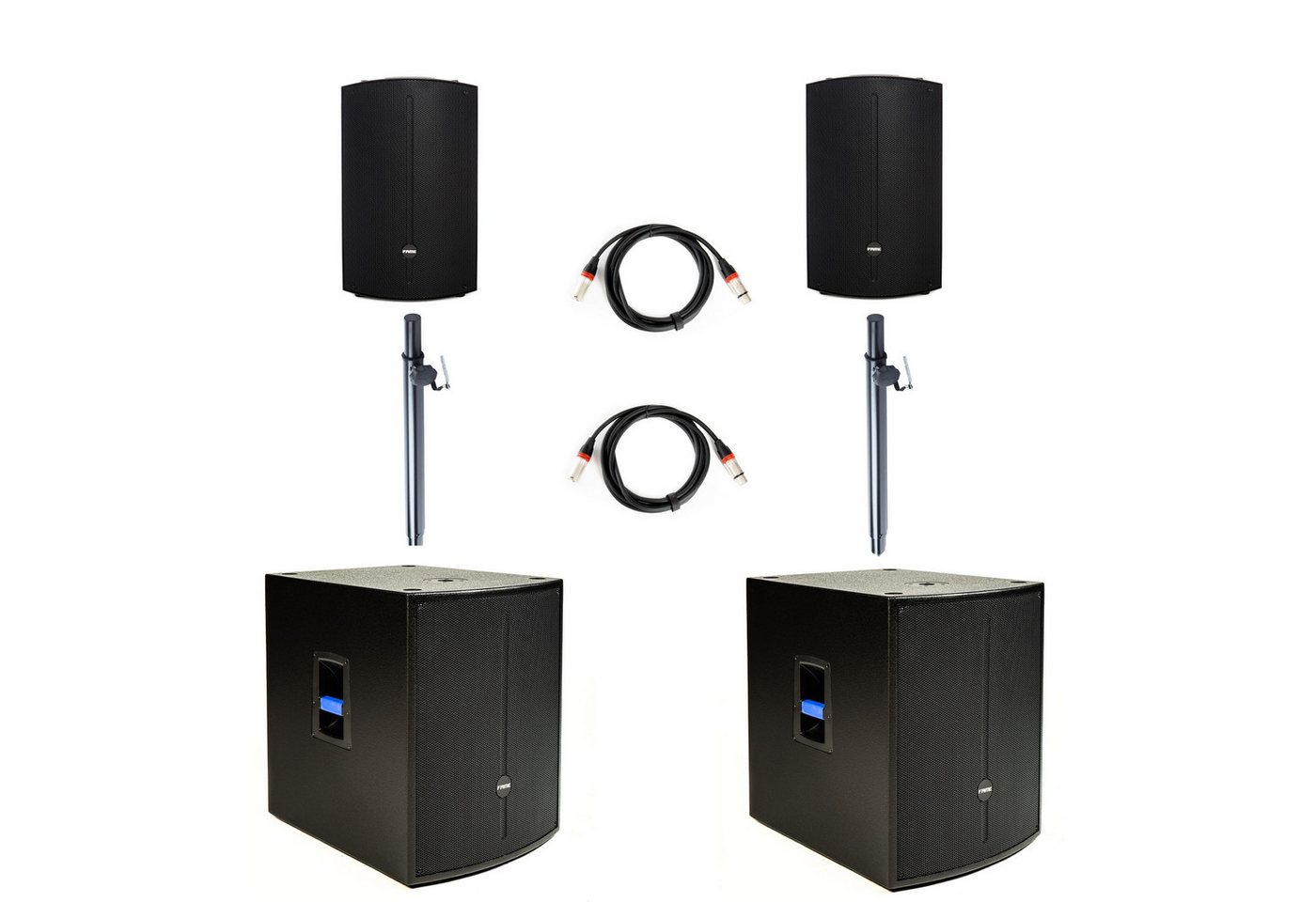 Fame Audio Lautsprechersystem (Discovery 12+18 Stage 3 Set, Aktive Lautsprecher, Bassboxen, DSP) von Fame Audio