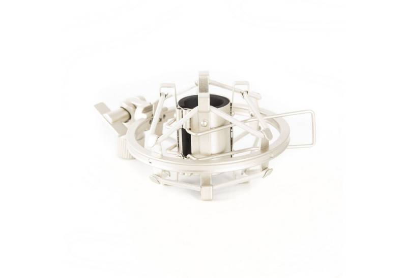 Fame Audio Mikrofon-Halterung, (EA 20 Flexibel Einsetzbare Mikrofonspinne Effektive Entkopplung von Erschütterungen Passend für Ø 22cm-26cm Mikrofone Stabile Konstruktion Silberfarben, Stative und Halter für Studio Equipment, Mikrofonspinnen, Mikrofonspinne, Entkopplung von Erschütterungen, Ø 2,2cm-2,6cm) von Fame Audio