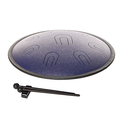 Fame 14" Copper Tongue Drum in D Minor, Purple, 9-Tone Steel Drum, Matt Finish, Inklusive Schlägel und Tasche, Ideal für Musiktherapie und Meditation" von Fame