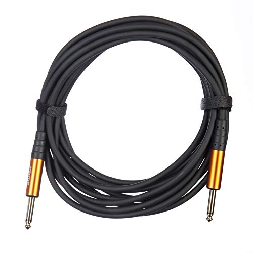 Fame 6m Instrumentenkabel, Dual Shielded, Schwarz, Gerade Klinke Mono Stecker, Vergoldete Kontakte, PVC Mantel, Ideal für E-Gitarre und E-Bass, Gehobener Standard Fame 6m Instrumentenkabel, Dual Shielded, Schwarz, Gerade Klinke Mono Stecker, Vergoldete Kontakte, PVC Mantel, Ideal für E-Gitarre und E-Bass, Gehobener Standard von Fame