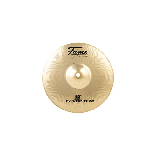 Fame B20 Extra Thin Splash 10" Becken, Handgehämmertes B20 Bronze, Brilliant Finish, Explosiver Attack, Trocken & Definiert, Ideal für Perkussionisten, Cajon-Spieler" von Fame