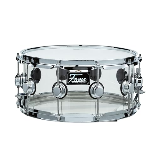Fame Crystallica Snare 14"x6,5" Clear Acryl - Snare Drum von Fame
