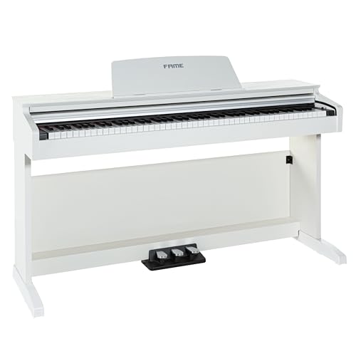 Fame DP-2000 E-Piano mit Hammermechanik, 88 anschlagdynamischen Tasten, 16 Klangfarben, 128-stimmiger Polyphonie, Aufnahme-Funktion, Twinova-Modus und Hall/Chorus-Effekten - Weiß Fame DP-2000 E-Piano mit Hammermechanik, 88 anschlagdynamischen Tasten, 16 Klangfarben, 128-stimmiger Polyphonie, Aufnahme-Funktion, Twinova-Modus und Hall/Chorus-Effekten - Weiß von Fame