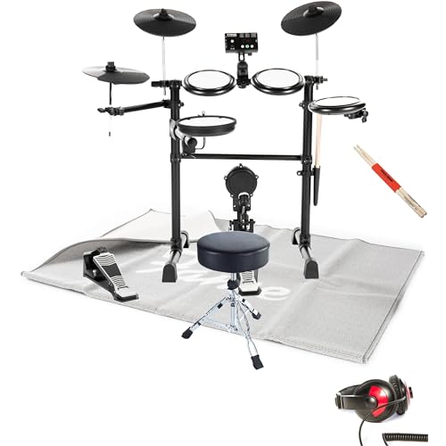 Fame E-Drum Set, DD-Lite Pro Practice, mit 5A Sticks, Drum Teppich, Drumhocker, Kopfhörer, Practice Pad Fame E-Drum Set, DD-Lite Pro Practice, mit 5A Sticks, Drum Teppich, Drumhocker, Kopfhörer, Practice Pad von Fame