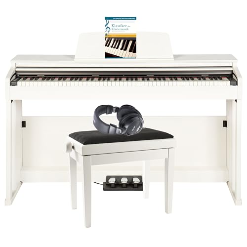 Fame E-Piano Set, 88 Tasten, Digital, 20 Sounds, 128-fache Polyphonie, USB MIDI, LINE IN/OUT, 2x20W Verstärker, inkl. Klavierbank, Kopfhörer, Notensammlung Fame E-Piano Set, 88 Tasten, Digital, 20 Sounds, 128-fache Polyphonie, USB MIDI, LINE IN/OUT, 2x20W Verstärker, inkl. Klavierbank, Kopfhörer, Notensammlung von Fame