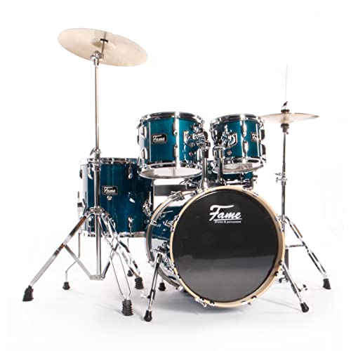 Fame Maple Standard Jungle Set Schlagzeug #Türkis von Fame