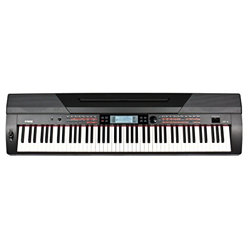 Fame SP-4 Stage Piano, E-Piano mit 128-facher Polyphonie, 88 Tasten, 230 Styles, 600 Sounds, anschlagdynamischer Klaviatur, Lautsprechern und Hammermechanik, Schwarz von Fame