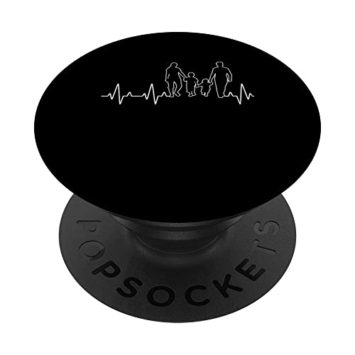 Familie Liebe Herzklopfen Mama Papa 2 Kinder PopSockets mit austauschbarem PopGrip Familie Liebe Herzklopfen Mama Papa 2 Kinder PopSockets mit austauschbarem PopGrip von Familienliebe Herzschlag Muttertag Vatertag