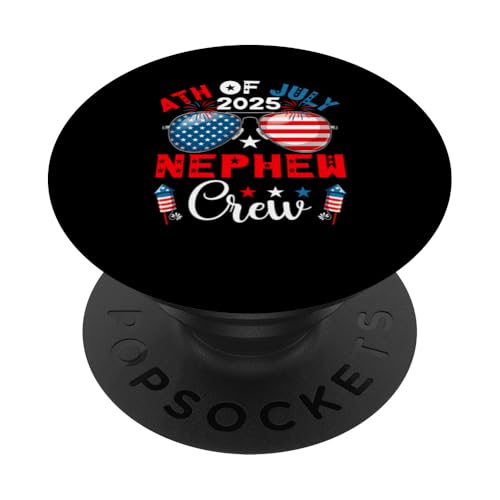 4. Juli 2025 Neffe Crew Sonnenbrille US-Flagge Familie PopSockets Klebender PopGrip 4. Juli 2025 Neffe Crew Sonnenbrille US-Flagge Familie PopSockets Klebender PopGrip von Family 4th Of July Costume