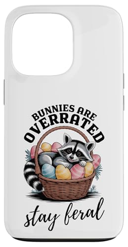 Bunnies Are Overrated Stay Feral Waschbär Lustiges Ostern Hülle für iPhone 13 Pro von Family Easter Day Gifts