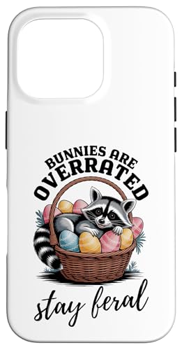 Bunnies Are Overrated Stay Feral Waschbär Lustiges Ostern Hülle für iPhone 16 Pro Bunnies Are Overrated Stay Feral Waschbär Lustiges Ostern Hülle für iPhone 16 Pro von Family Easter Day Gifts