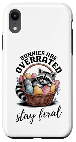 Bunnies Are Overrated Stay Feral Waschbär Lustiges Ostern Hülle für iPhone XR von Family Easter Day Gifts