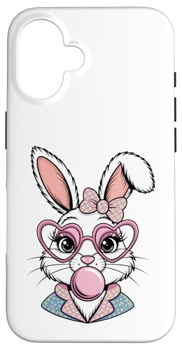 Osterhasengesicht Kokette Schleife Ästhetisch Happy Easter Day Hülle für iPhone 16 von Family Easter Day Gifts