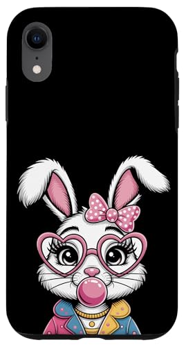 Osterhasengesicht Kokette Schleife Ästhetisch Happy Easter Day Hülle für iPhone XR von Family Easter Day Gifts