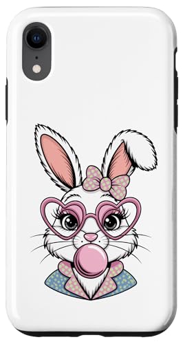 Osterhasengesicht Kokette Schleife Ästhetisch Happy Easter Day Hülle für iPhone XR von Family Easter Day Gifts
