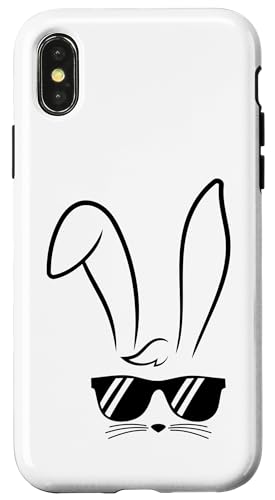 Osterhasengesicht Sonnenbrille niedlich lustig Happy Easter Day Hülle für iPhone X/XS von Family Easter Day Gifts