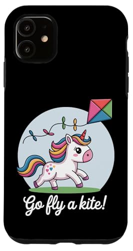 Fliegen Sie einen Drachen! Niedlicher Happy Unicorn Flying Kite Hülle für iPhone 11 Fliegen Sie einen Drachen! Niedlicher Happy Unicorn Flying Kite Hülle für iPhone 11 von Family Flight Kites Outdoor Fun by NLTS
