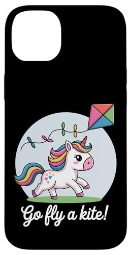 Fliegen Sie einen Drachen! Niedlicher Happy Unicorn Flying Kite Hülle für iPhone 14 Plus Fliegen Sie einen Drachen! Niedlicher Happy Unicorn Flying Kite Hülle für iPhone 14 Plus von Family Flight Kites Outdoor Fun by NLTS