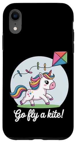 Fliegen Sie einen Drachen! Niedlicher Happy Unicorn Flying Kite Hülle für iPhone XR Fliegen Sie einen Drachen! Niedlicher Happy Unicorn Flying Kite Hülle für iPhone XR von Family Flight Kites Outdoor Fun by NLTS