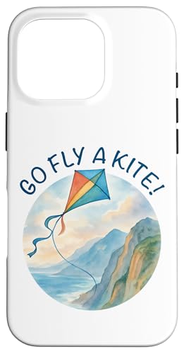 Go Fly a Kite! Aquarell Drachen über Küste Natur Kunst Hülle für iPhone 16 Pro Go Fly a Kite! Aquarell Drachen über Küste Natur Kunst Hülle für iPhone 16 Pro von Family Flight Kites Outdoor Fun by NLTS