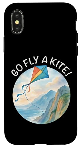 Go Fly a Kite! Aquarell Drachen über Küste Natur Kunst Hülle für iPhone X/XS Go Fly a Kite! Aquarell Drachen über Küste Natur Kunst Hülle für iPhone X/XS von Family Flight Kites Outdoor Fun by NLTS