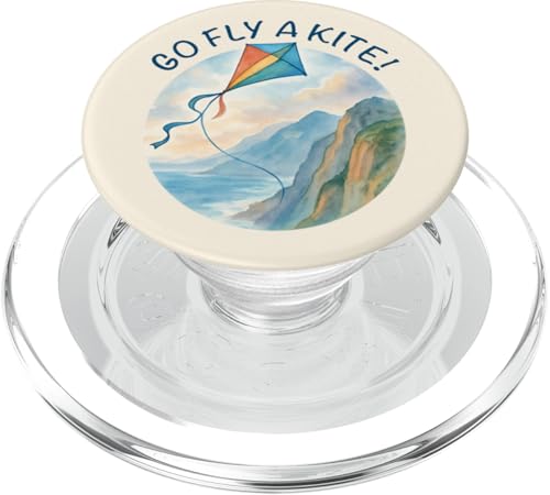 Go Fly a Kite! Aquarell Drachen über Küste Natur Kunst PopSockets PopGrip für MagSafe Go Fly a Kite! Aquarell Drachen über Küste Natur Kunst PopSockets PopGrip für MagSafe von Family Flight Kites Outdoor Fun by NLTS