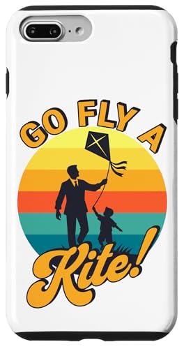 Go Fly a Kite! Retro Vater Sohn Drachen fliegende Silhouette Kunst Hülle für iPhone 7 Plus/8 Plus Go Fly a Kite! Retro Vater Sohn Drachen fliegende Silhouette Kunst Hülle für iPhone 7 Plus/8 Plus von Family Flight Kites Outdoor Fun by NLTS