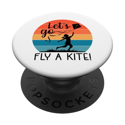 Let's Go Fly a Kite!Retro Art Child Flying Drachen Retro Sunset PopSockets Klebender PopGrip Let's Go Fly a Kite!Retro Art Child Flying Drachen Retro Sunset PopSockets Klebender PopGrip von Family Flight Kites Outdoor Fun by NLTS