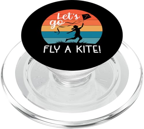 Let's Go Fly a Kite!Retro Art Child Flying Drachen Retro Sunset PopSockets PopGrip für MagSafe Let's Go Fly a Kite!Retro Art Child Flying Drachen Retro Sunset PopSockets PopGrip für MagSafe von Family Flight Kites Outdoor Fun by NLTS