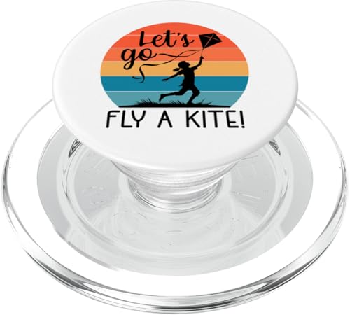 Let's Go Fly a Kite!Retro Art Child Flying Drachen Retro Sunset PopSockets PopGrip für MagSafe Let's Go Fly a Kite!Retro Art Child Flying Drachen Retro Sunset PopSockets PopGrip für MagSafe von Family Flight Kites Outdoor Fun by NLTS