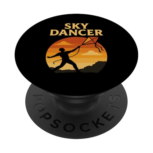 Sky Dancer Sonnenuntergang Drachen Silhouette PopSockets Klebender PopGrip von Family Flight Kites Outdoor Fun by NLTS