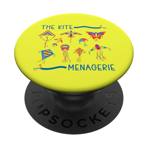 The Kite Menagerie, bunte Tierdrachen-Kollektion PopSockets Klebender PopGrip von Family Flight Kites Outdoor Fun by NLTS