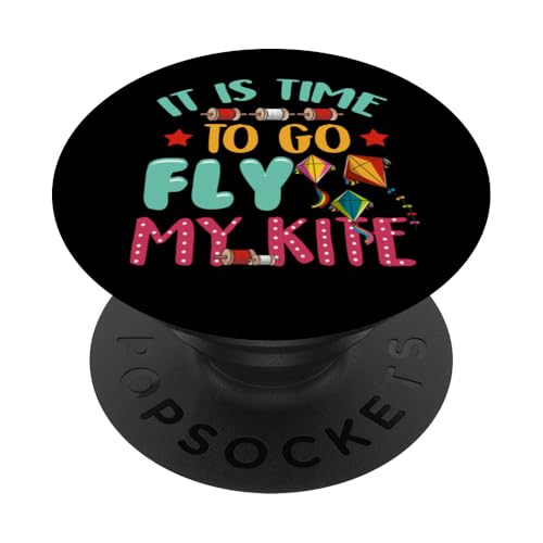 Time to Go Fly My Kite Skurrile Drachen Flying Season Vibe PopSockets Klebender PopGrip Time to Go Fly My Kite Skurrile Drachen Flying Season Vibe PopSockets Klebender PopGrip von Family Flight Kites Outdoor Fun by NLTS