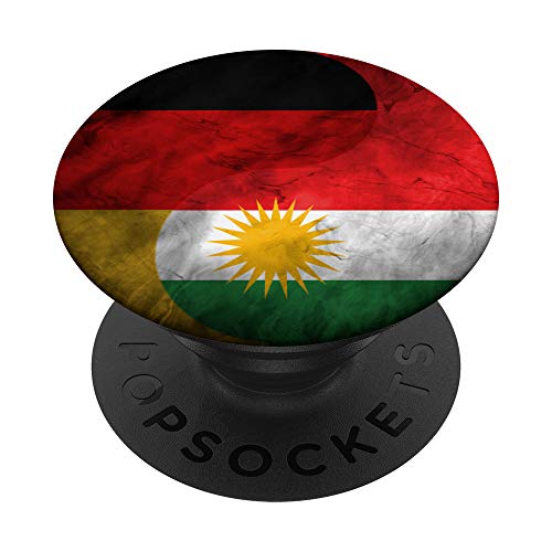 Deutschland und Kurdistan Yin Yang - Kurdisches Deutsch - PopSockets Ausziehbarer Sockel und Griff für Smartphones und Tablets von Family Heritage Gifts