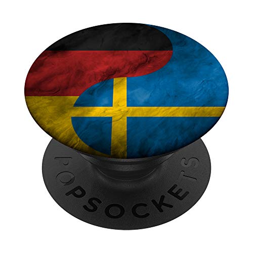 Deutschland und Schweden Yin Yang - Schwedische Deutsche PopSockets PopGrip: Ausziehbarer Sockel und Griff für Handys/Tablets mit Tauschbarem Top Deutschland und Schweden Yin Yang - Schwedische Deutsche PopSockets PopGrip: Ausziehbarer Sockel und Griff für Handys/Tablets mit Tauschbarem Top von Family Heritage Gifts