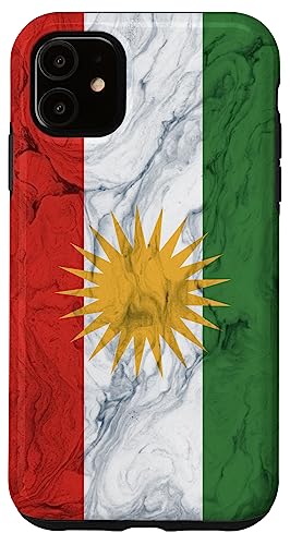 Hülle für iPhone 11 Kurdistan-Flagge und eleganter Hintergrund - Kurdischer Stolz von Family Heritage Gifts
