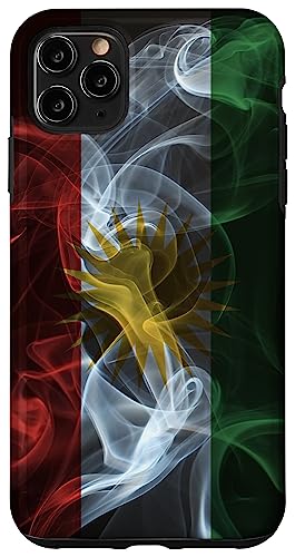 Hülle für iPhone 11 Pro Max Rauchige Kurdistan-Flagge – kurdischer Stolz im Rauchstil von Family Heritage Gifts