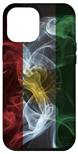 Hülle für iPhone 12 Pro Max Rauchige Kurdistan-Flagge – kurdischer Stolz im Rauchstil von Family Heritage Gifts