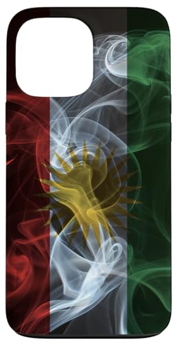 Hülle für iPhone 13 Pro Max Rauchige Kurdistan-Flagge – kurdischer Stolz im Rauchstil von Family Heritage Gifts