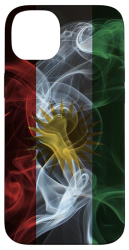 Hülle für iPhone 14 Plus Rauchige Kurdistan-Flagge – kurdischer Stolz im Rauchstil von Family Heritage Gifts