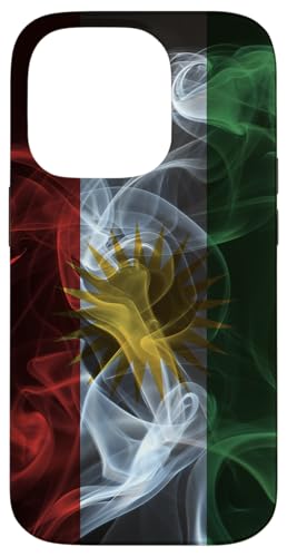 Hülle für iPhone 14 Pro Rauchige Kurdistan-Flagge – kurdischer Stolz im Rauchstil von Family Heritage Gifts