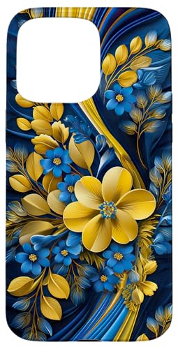 Hülle für iPhone 15 Pro Max Ukraine Floral Style Flagge - Ukrainischer Stolz Hülle für iPhone 15 Pro Max Ukraine Floral Style Flagge - Ukrainischer Stolz von Family Heritage Gifts